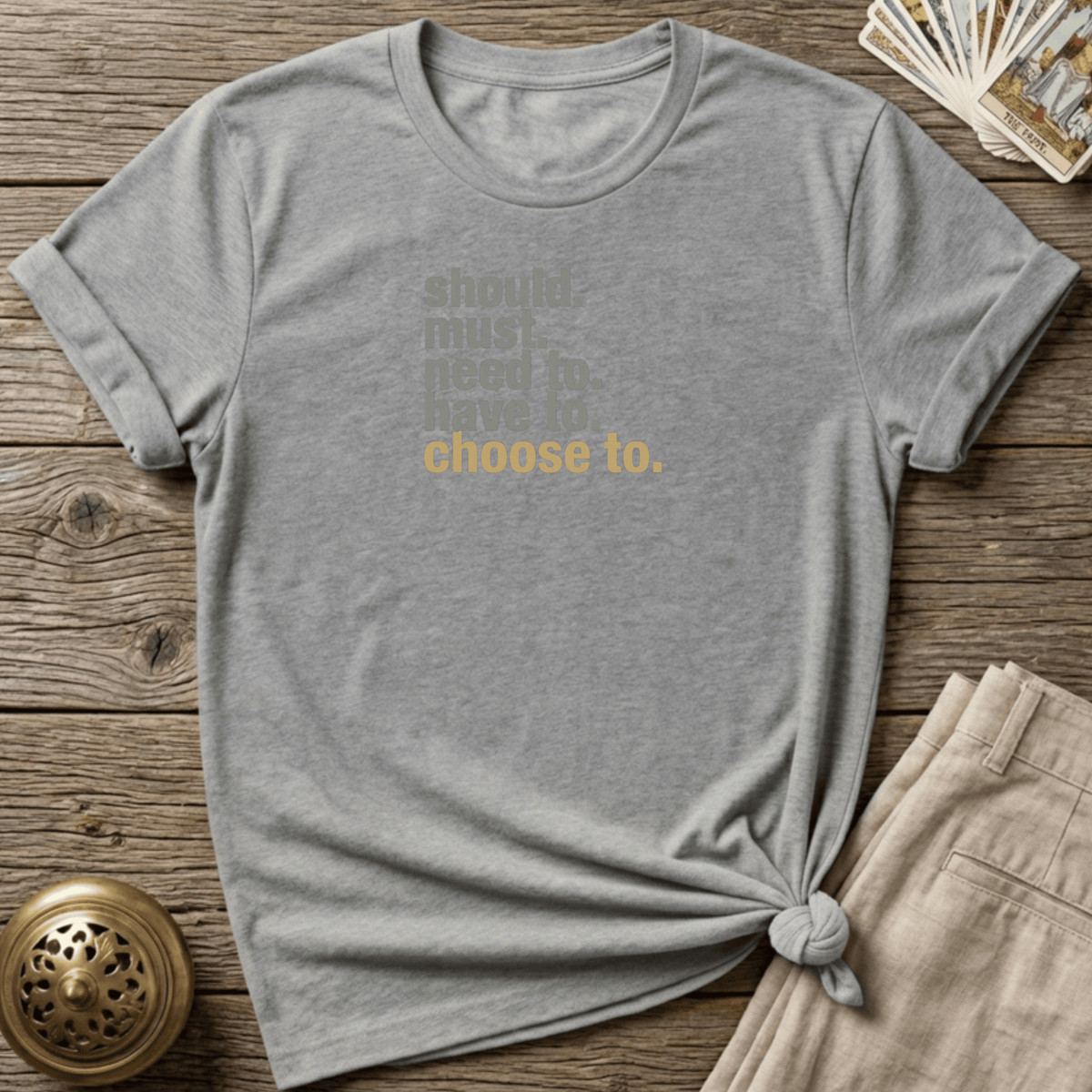 From Obligation to Choice T-Shirt Sport Grey