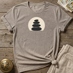 Be Present, Stacked Stones T-shirt - Sand
