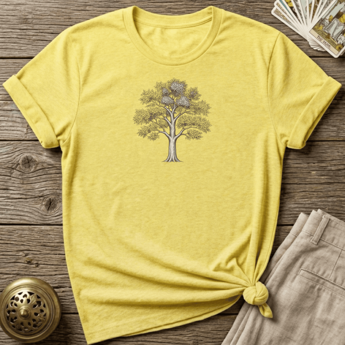 A Tree Takes Its Time T-shirt - Cornsilk