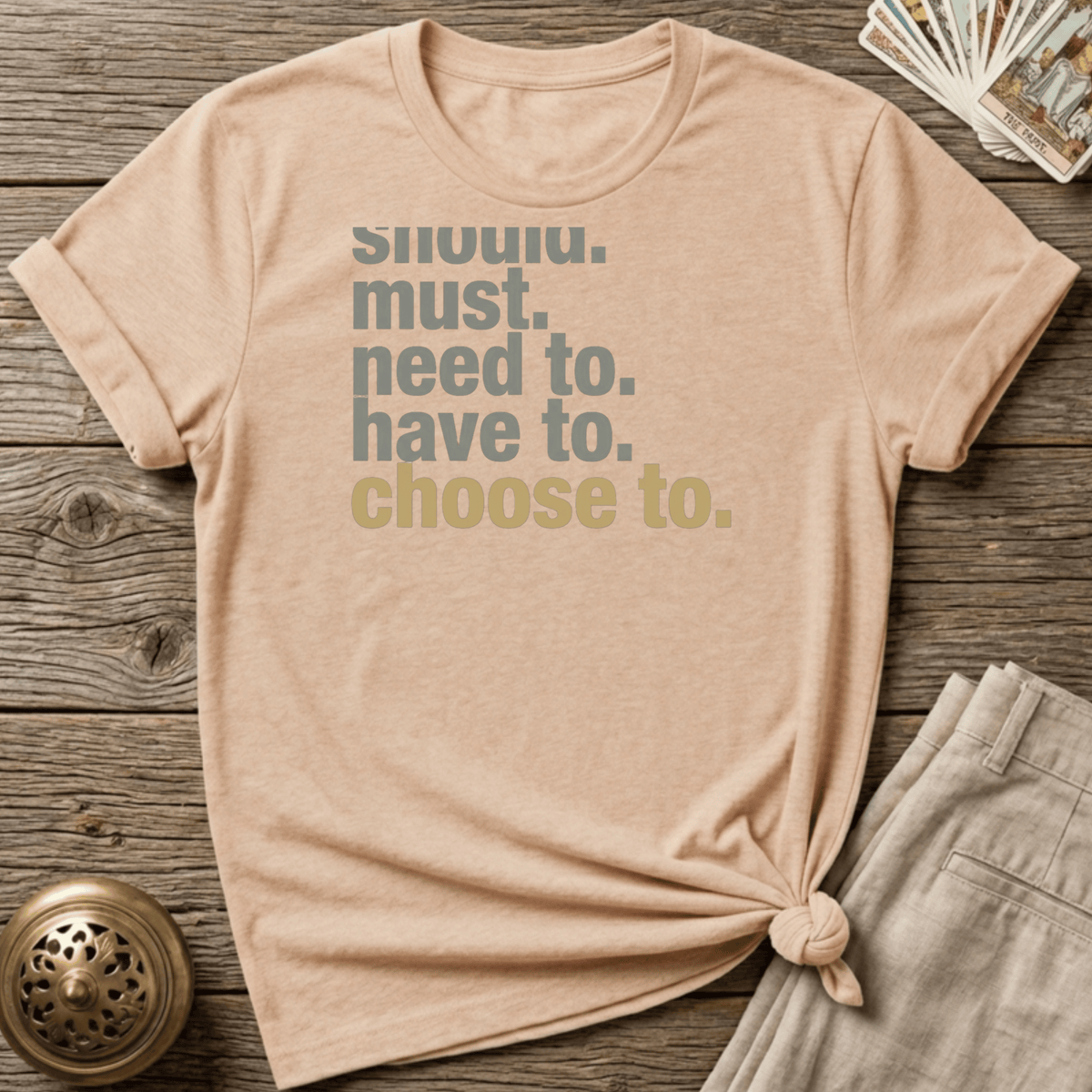 From Obligation to Choice T-Shirt - Natural