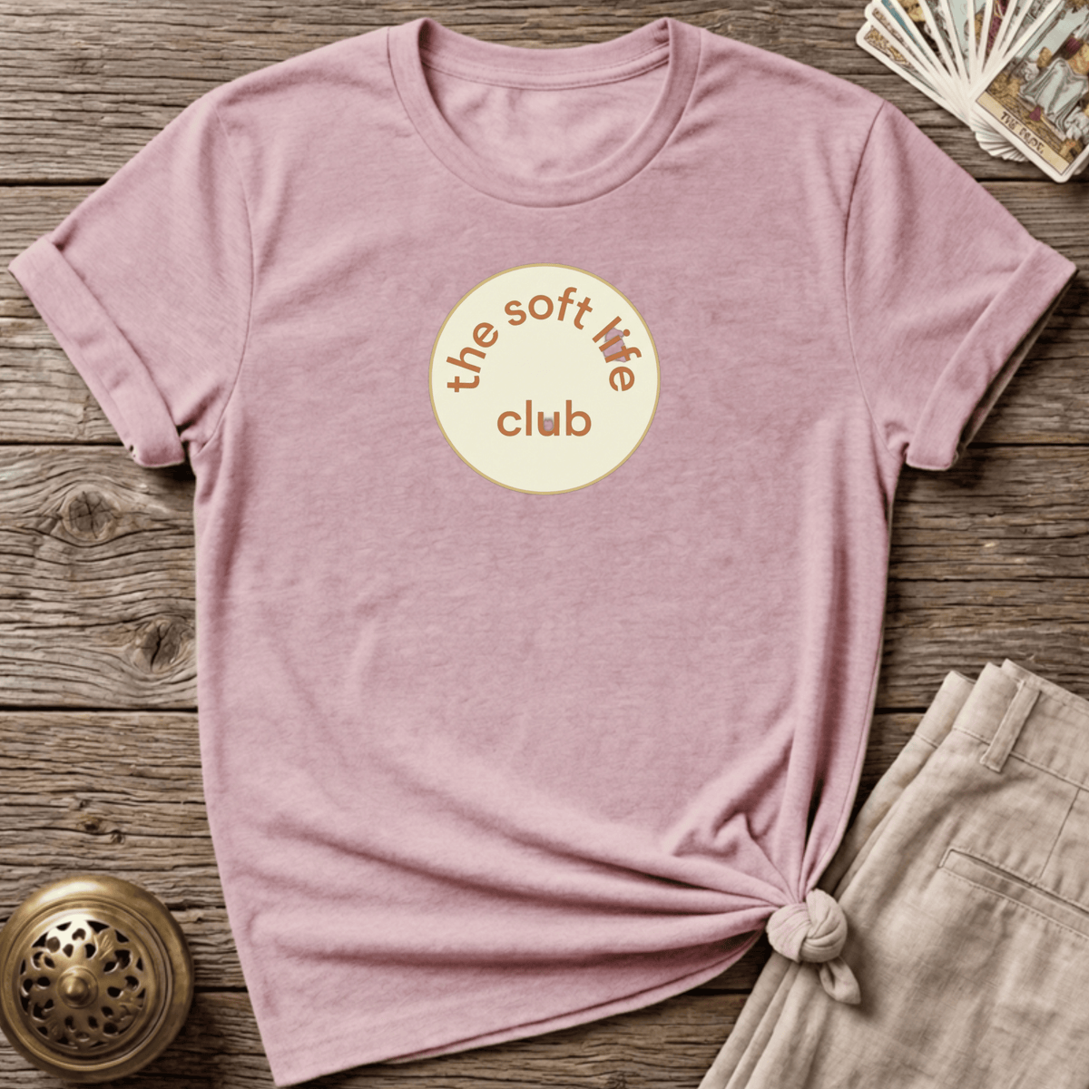 The Soft Life Club T-shirt - Light Pink