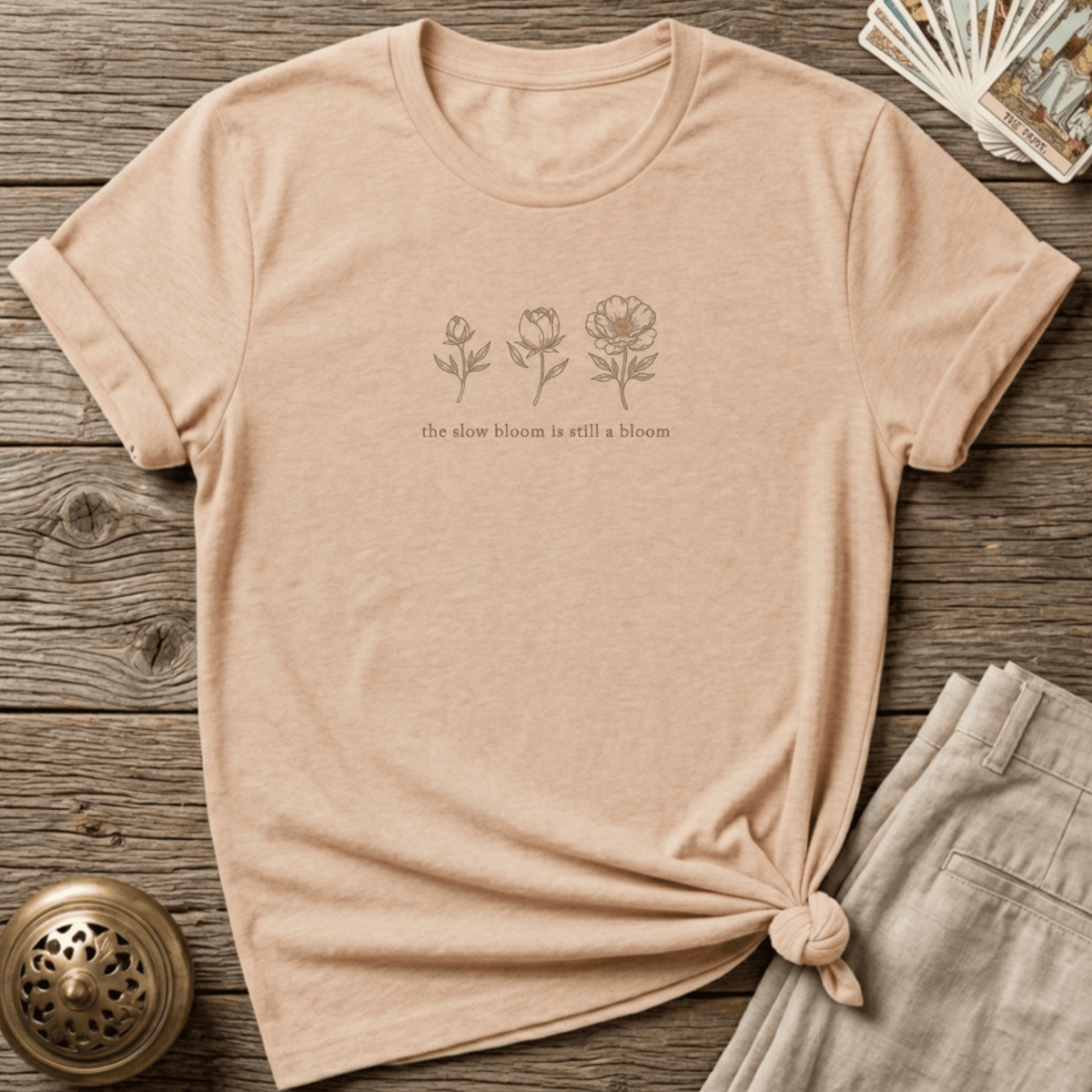 Slow Bloom Still Bloom T-shirt - Natural