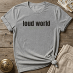 Loud World, Quiet Me T-shirt - Sport Grey