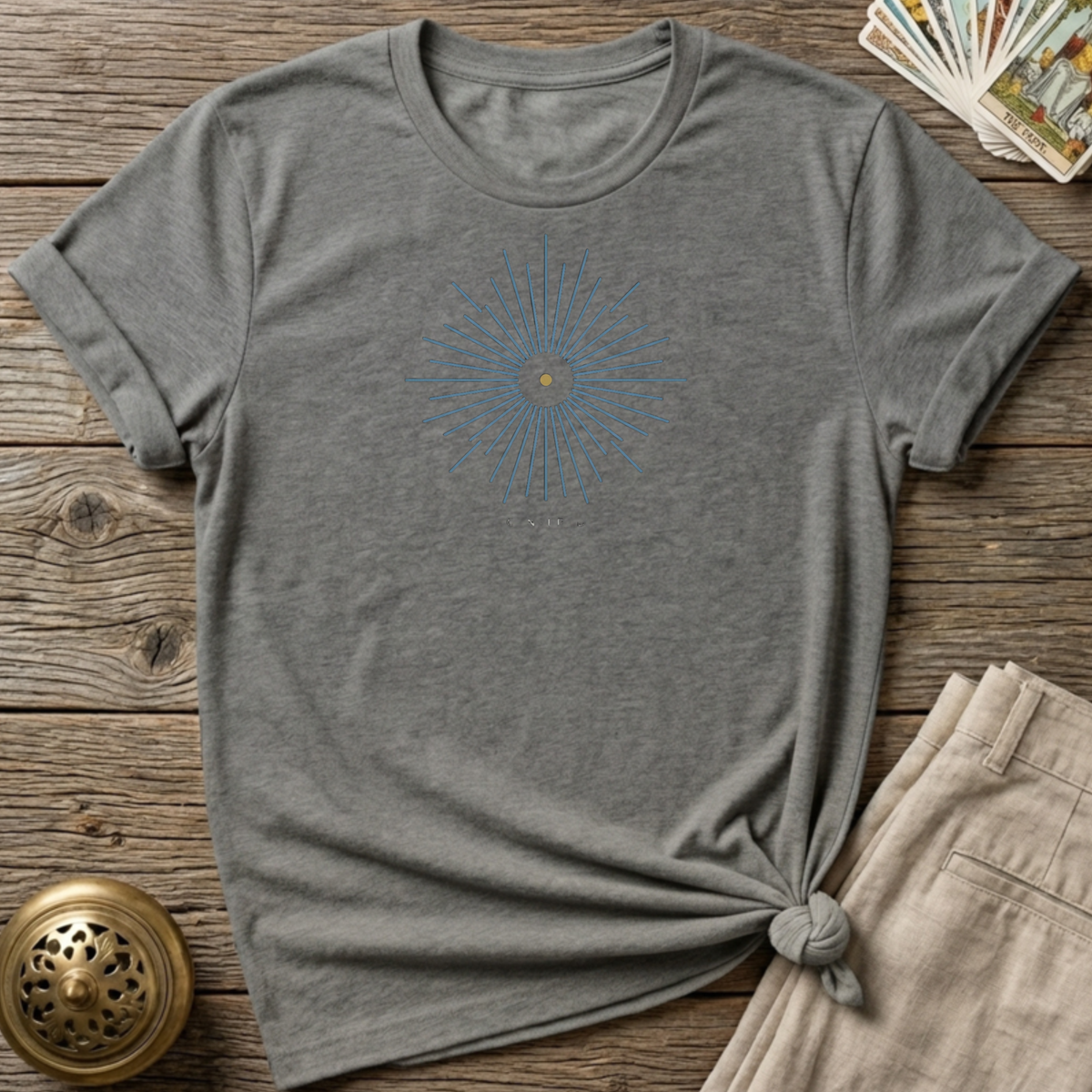 Centered Radiating Calm T-shirt - Charcoal
