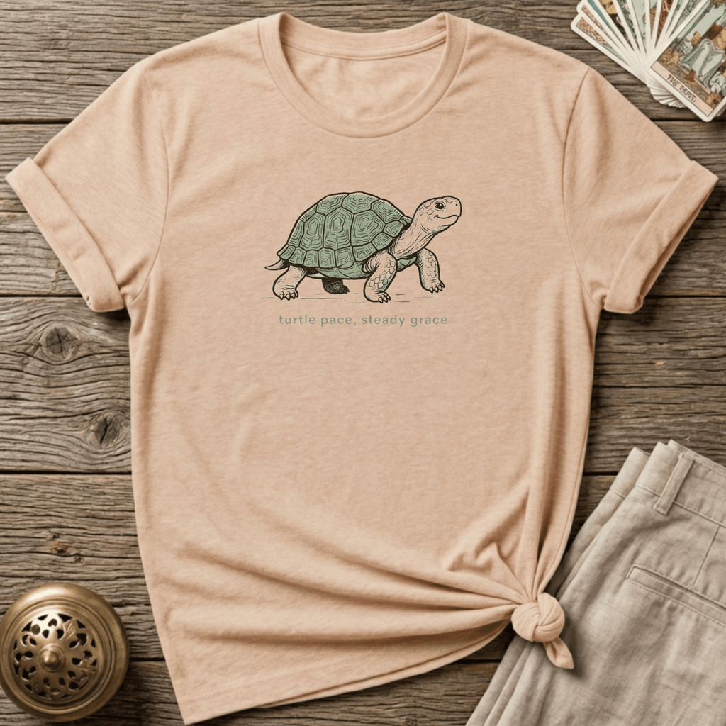 Turtle Pace, Steady Grace T-shirt - Natural