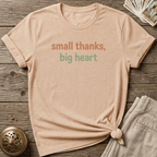 Small Thanks, Big Heart T-shirt - Natural