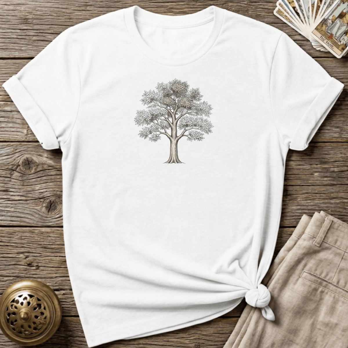 A Tree Takes Its Time T-shirt - White