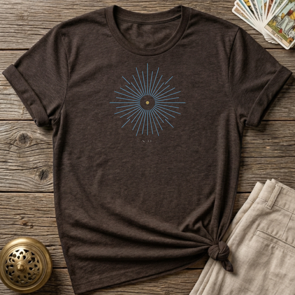 Centered Radiating Calm T-shirt - Dark Chocolate