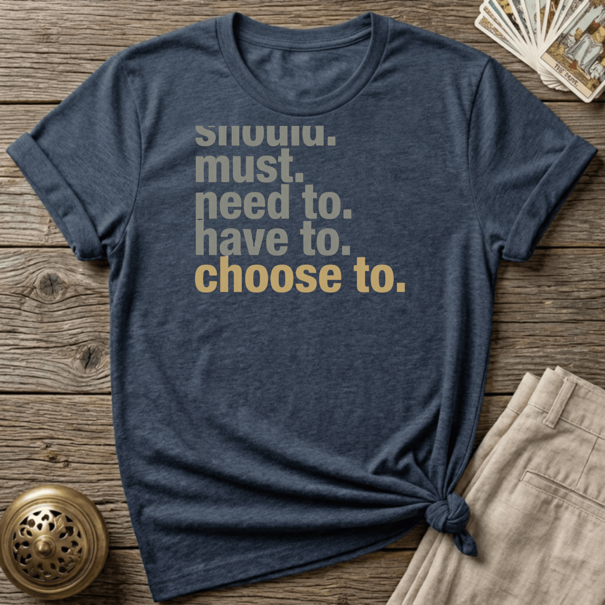 From Obligation to Choice T-Shirt - Navy