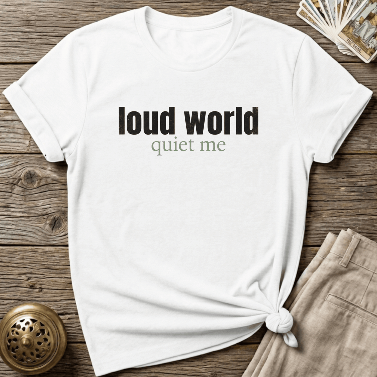 Loud World, Quiet Me T-shirt - White