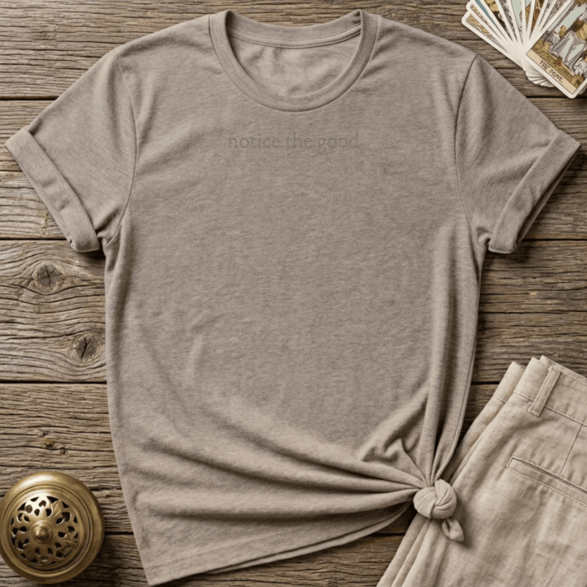 One Who Notices Good T-shirt - Sand