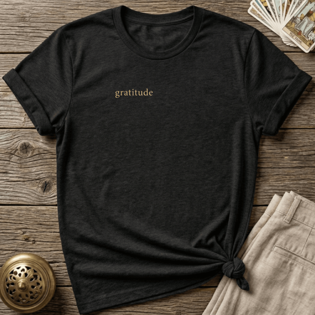 Gratitude, Quietly T-shirt - Black
