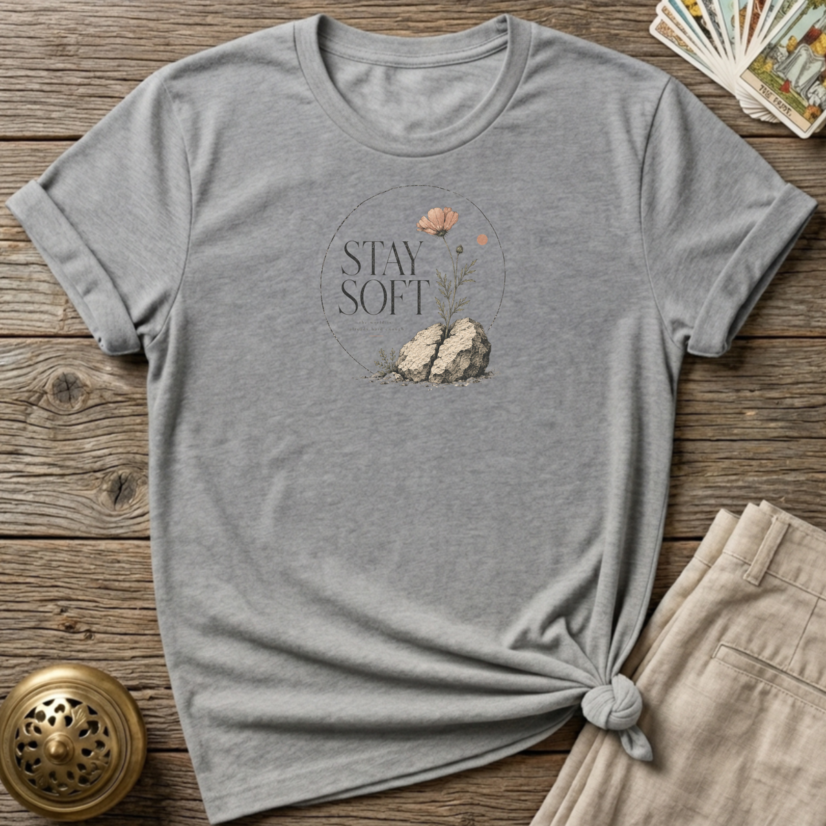 Stay soft the world is hard Sport Grey