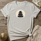 Be Present, Stacked Stones T-shirt - Ice Grey