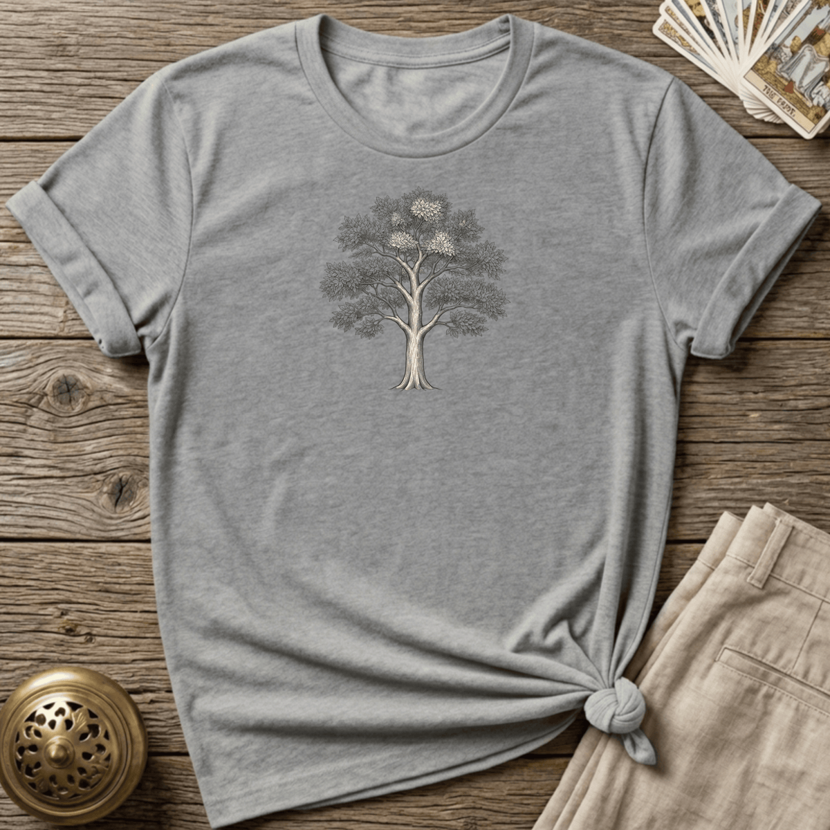 A Tree Takes Its Time T-shirt - Sport Grey
