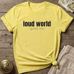 Loud World, Quiet Me T-shirt - Cornsilk