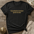 Boundaries Looked Good On Her T-shirt - Black