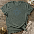 Centered Radiating Calm T-shirt - Heather Military Green