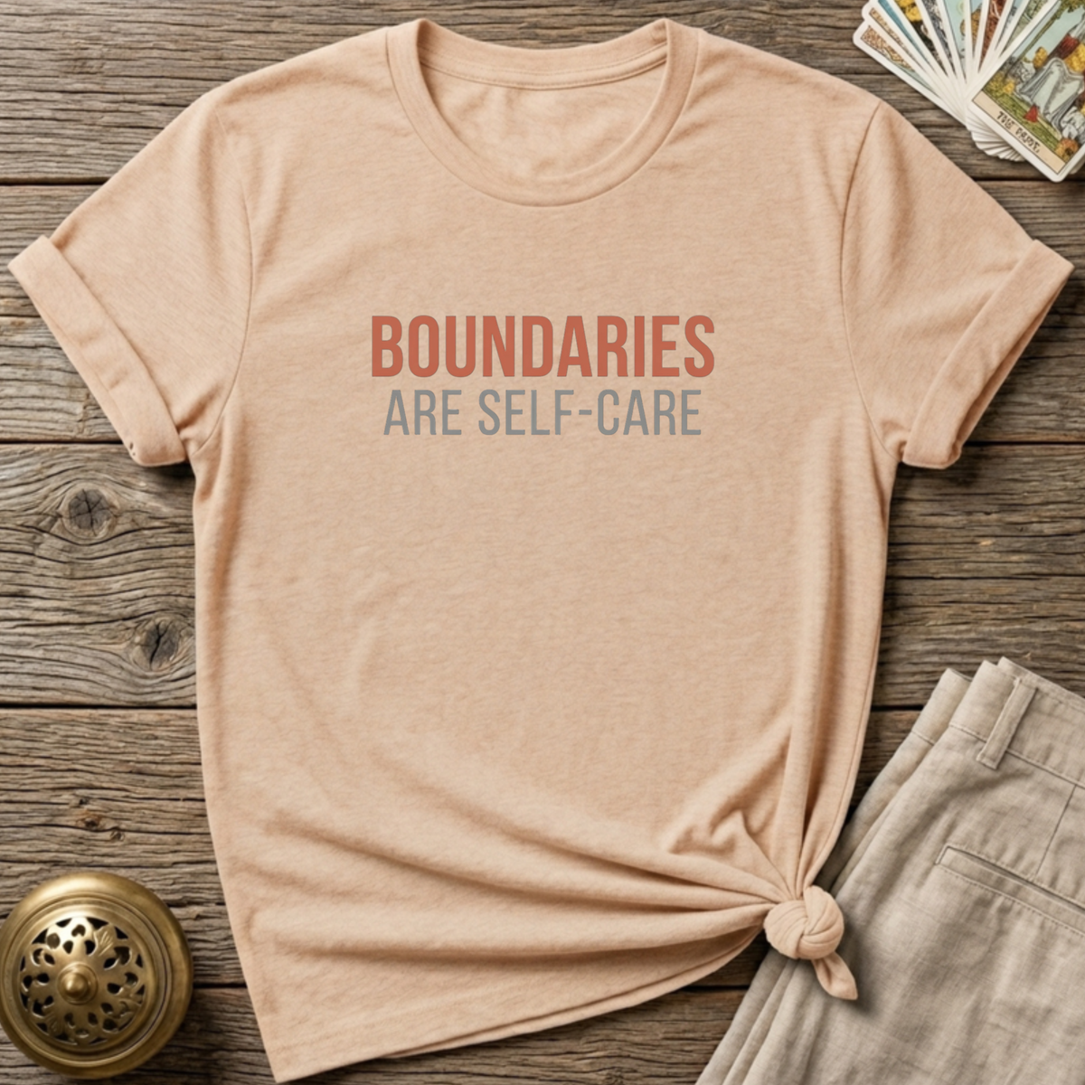 Boundaries Are Self-Care T-shirt - Natural