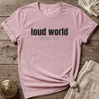 Loud World, Quiet Me T-shirt - Light Pink