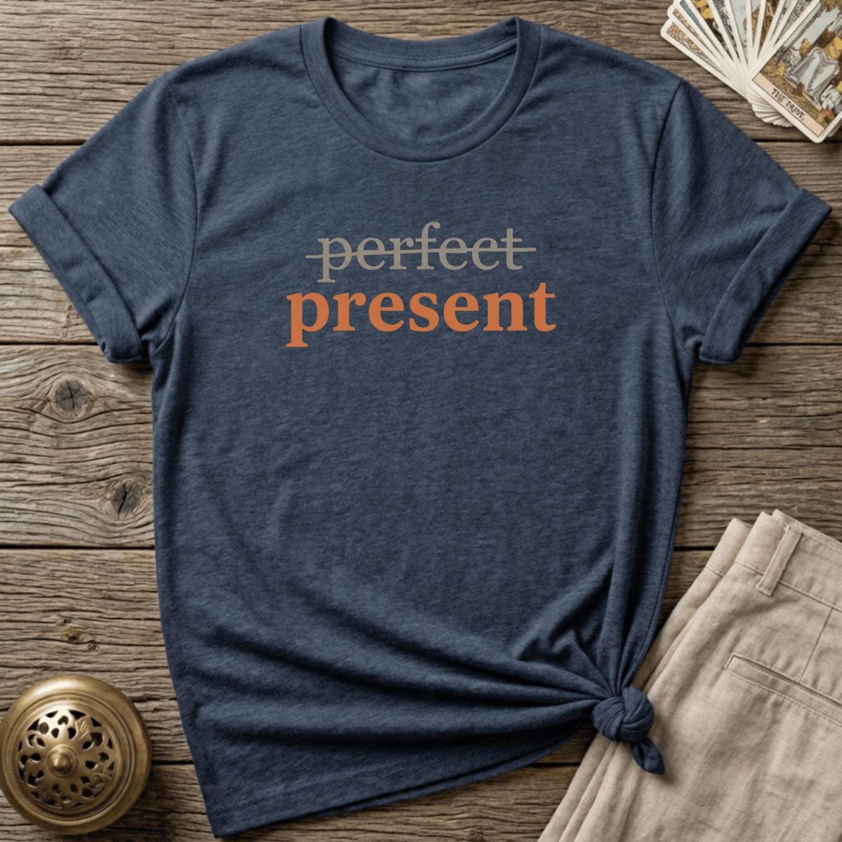 Not Perfect — Present T-shirt - Navy
