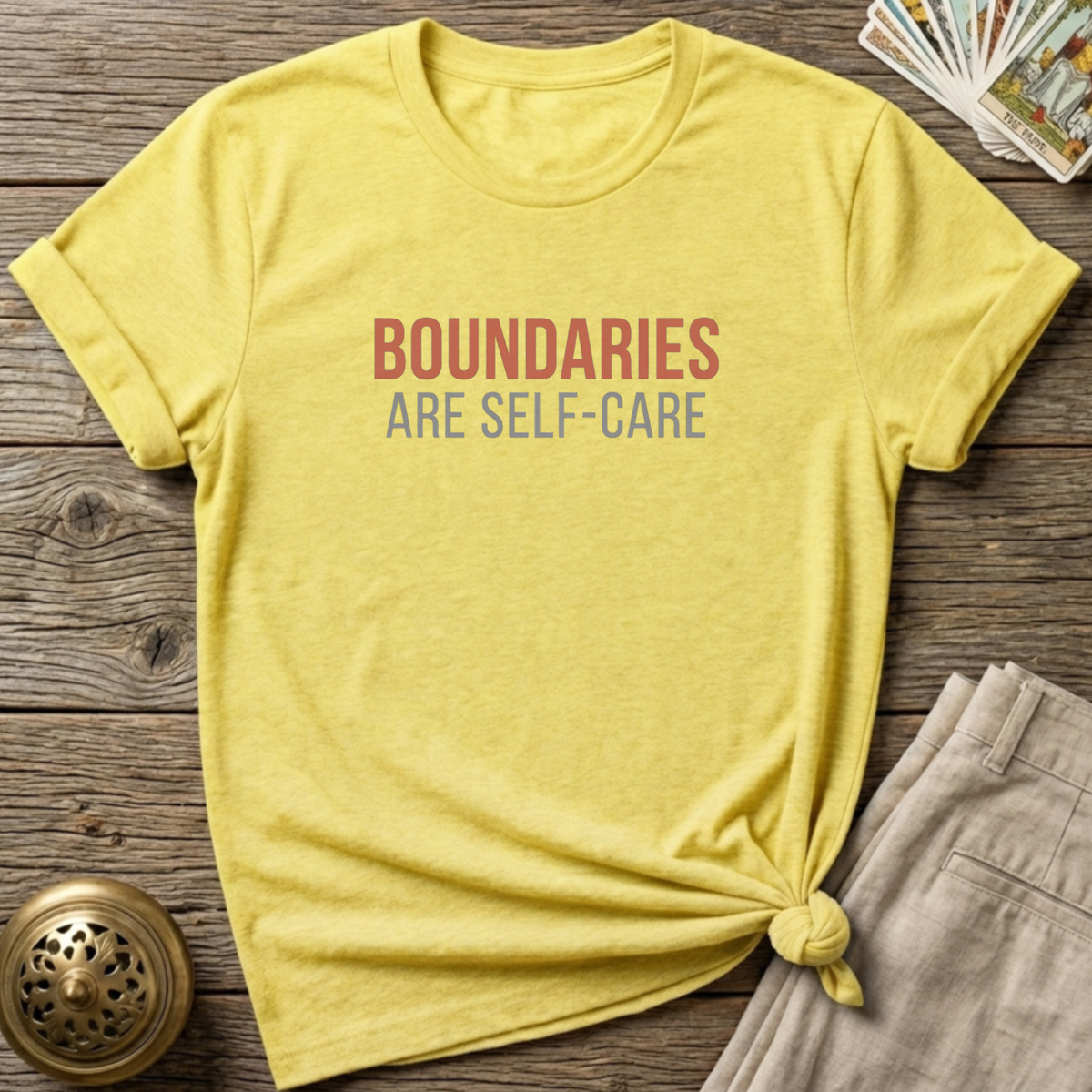 Boundaries Are Self-Care T-shirt - Cornsilk