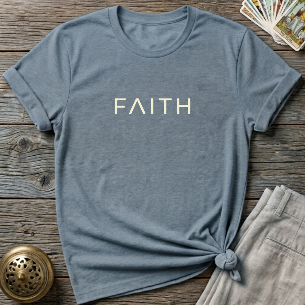 Faith T-shirt - Stone Blue