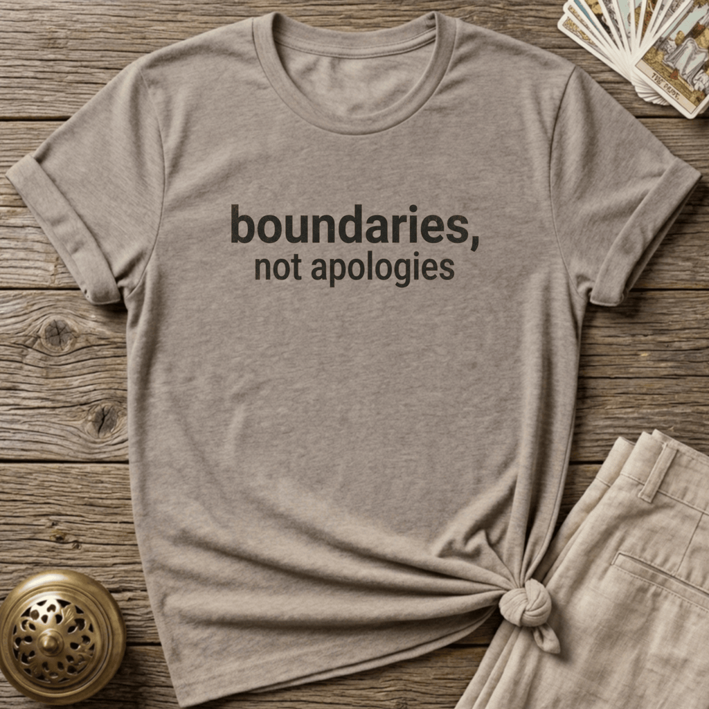 Boundaries, Not Apologies T-shirt - Sand