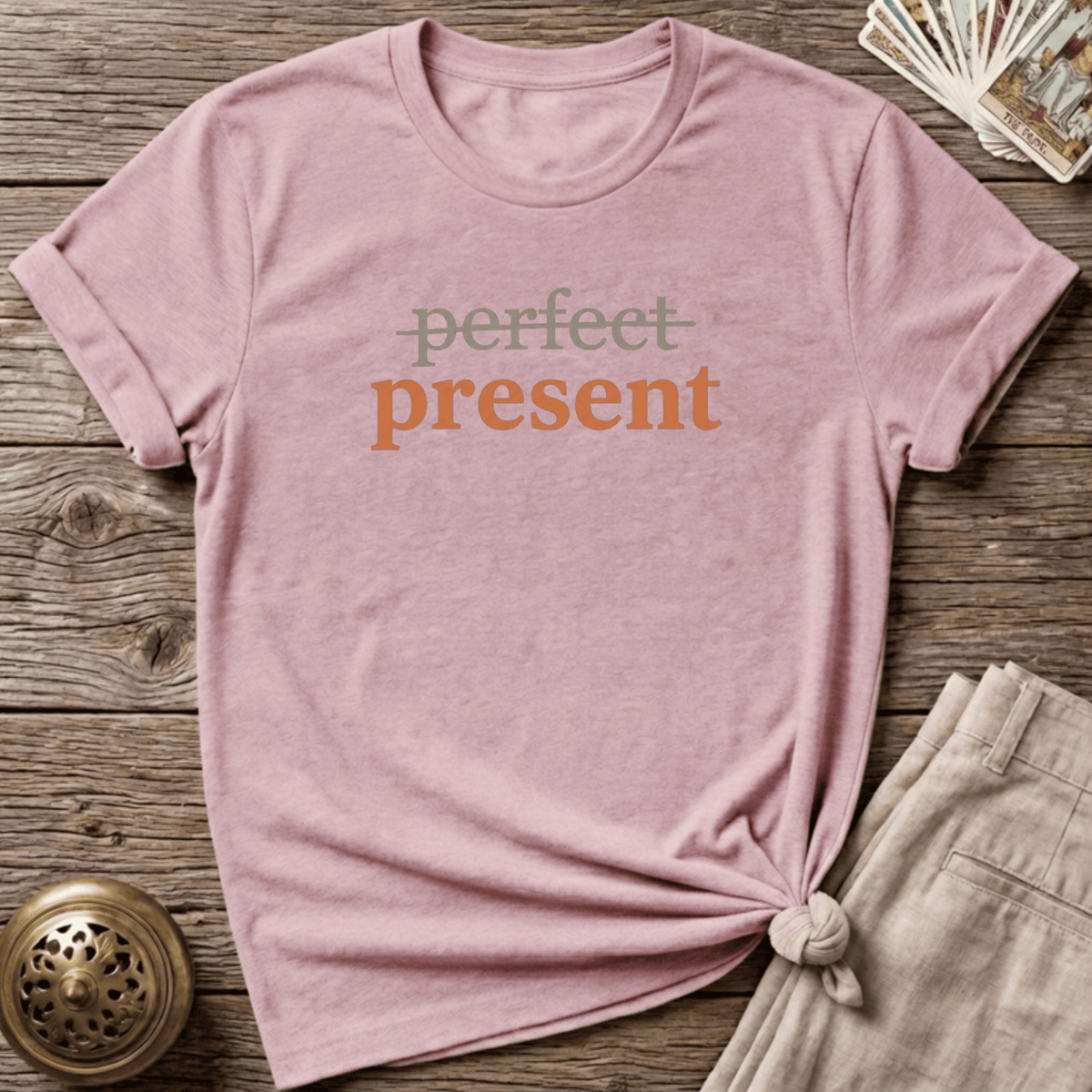 Not Perfect — Present T-shirt - Light Pink