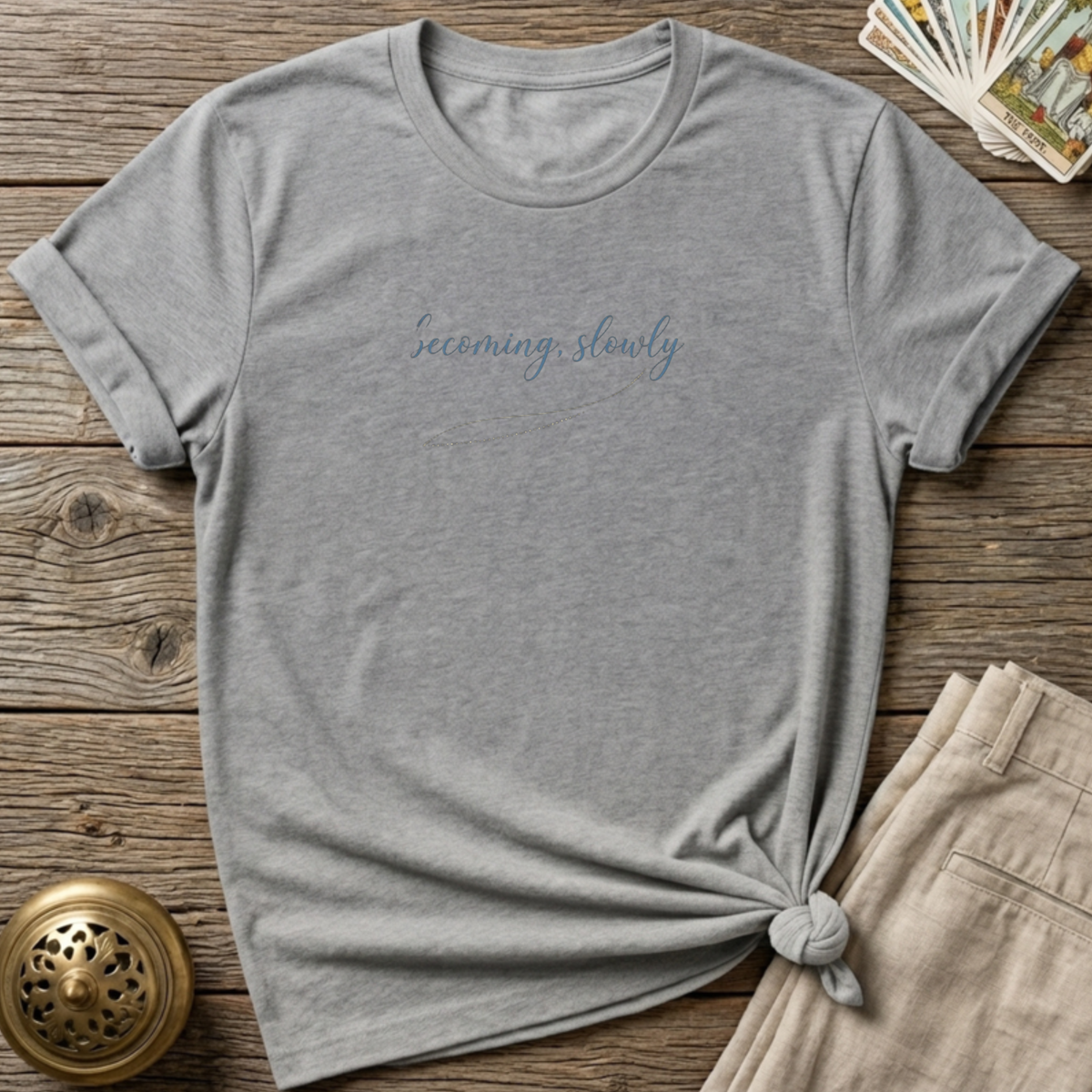 Becoming, Slowly T-shirt - Sport Grey