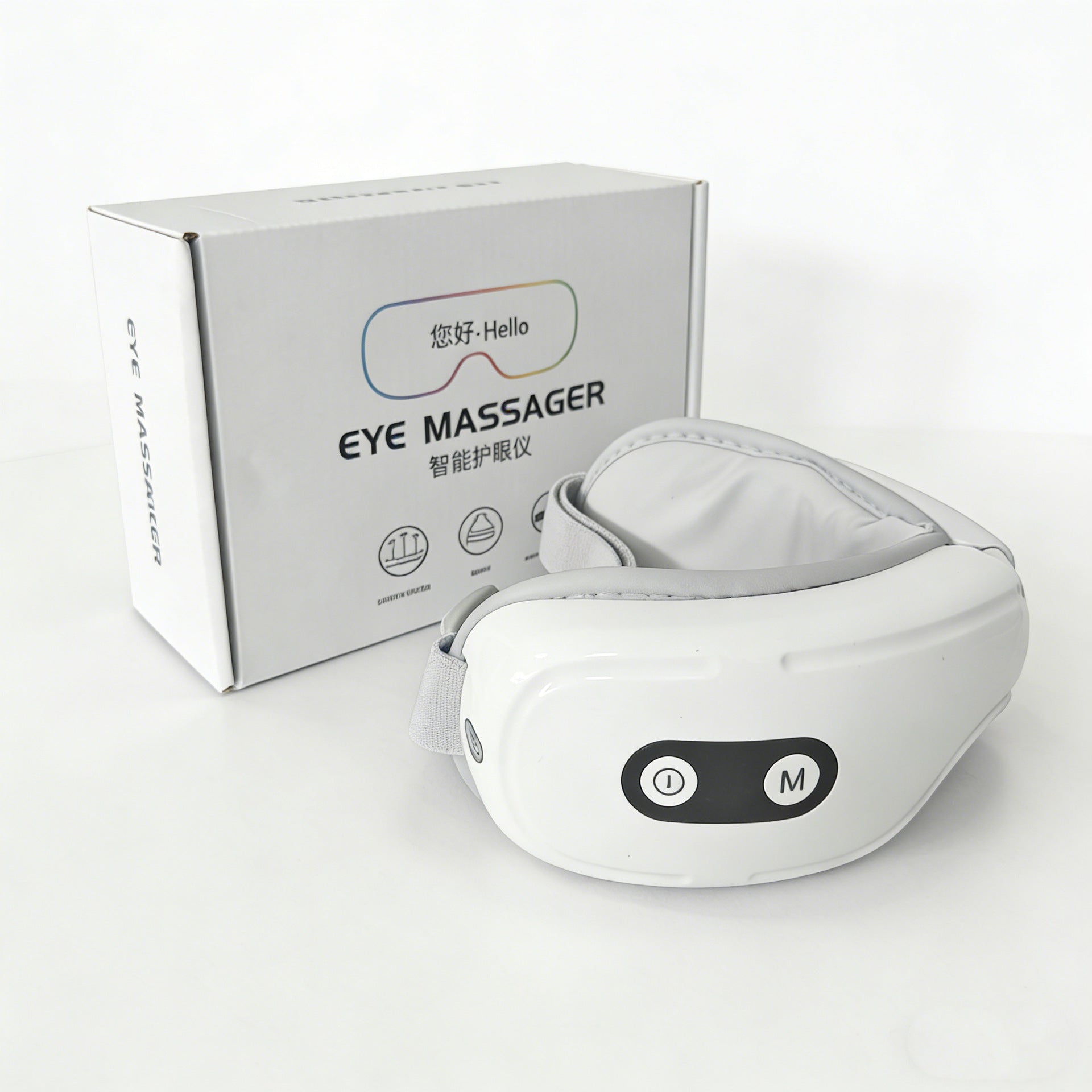 Smart Rechargeable Eye Massager with Heating Vibration